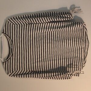 Old Navy Black and White Striped Blouse